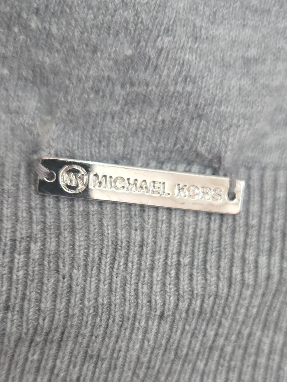 Michael Kors Light Gray Draped Open-Front Cardigan